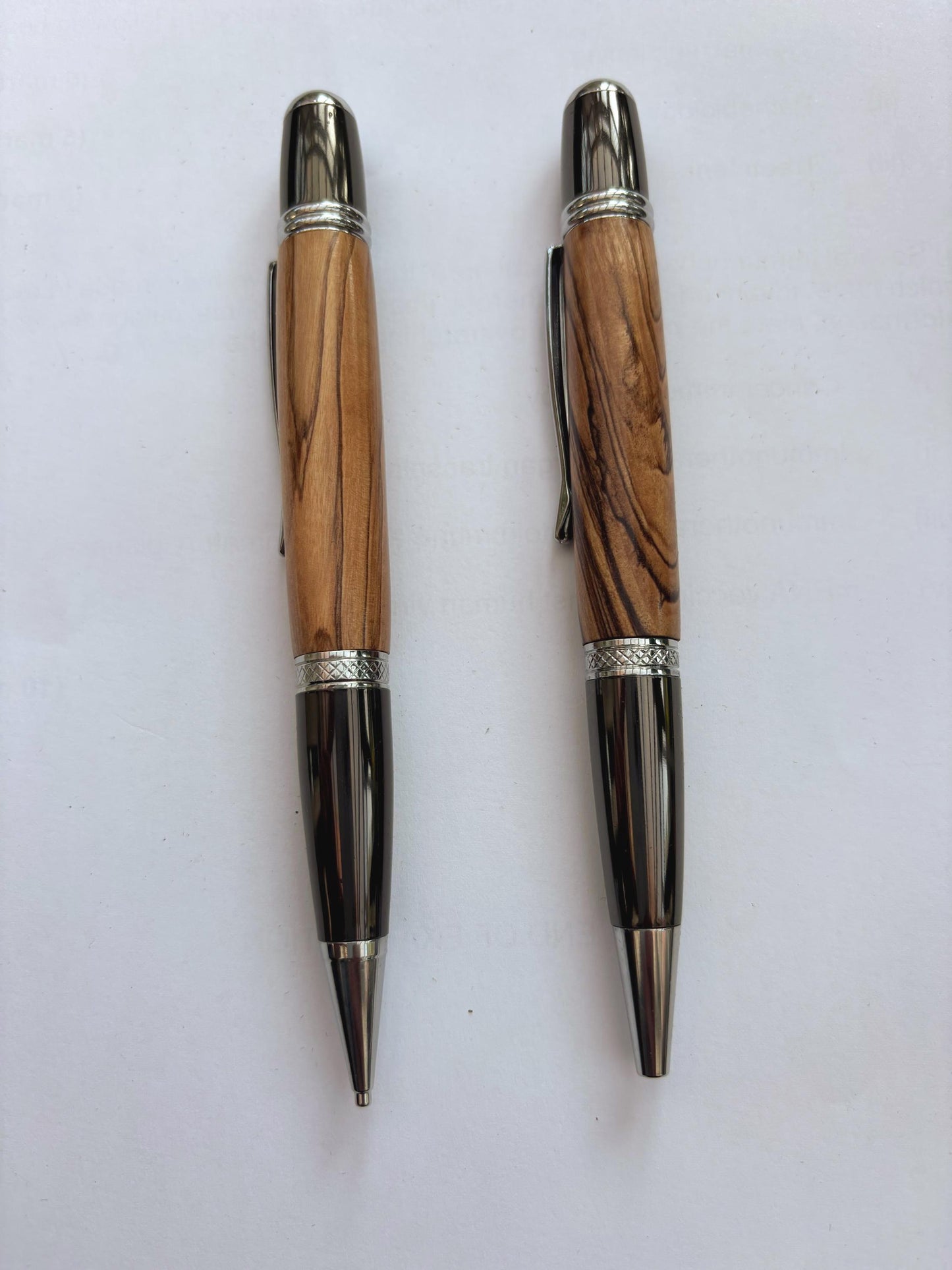 Holy Land Olive Wood Pen and Pencil Set - Hand Made With Certificate for Genuine Bethlehem Olive Wood.