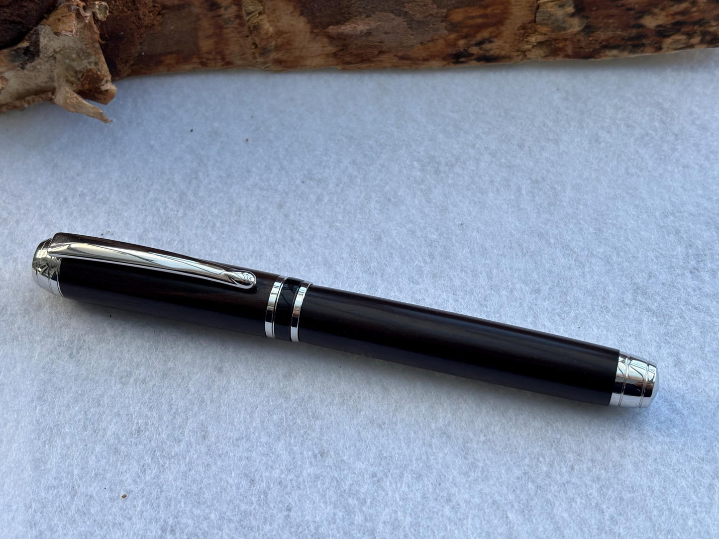 Executive Fountain Pen - Hand Crafted From Rare African Blackwood - Unique Pen - Collectors Item