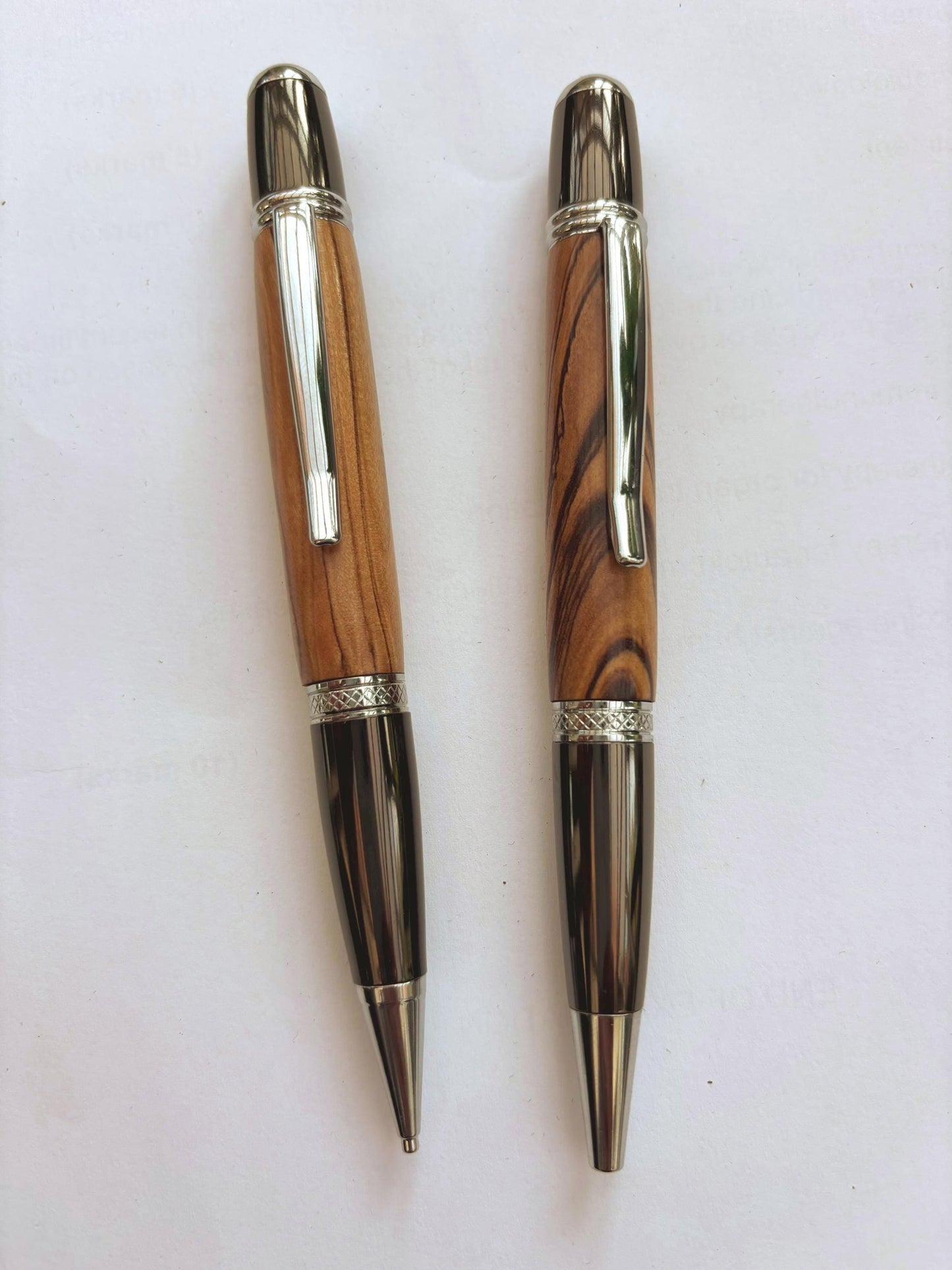 Holy Land Olive Wood Pen and Pencil Set - Hand Made With Certificate for Genuine Bethlehem Olive Wood.