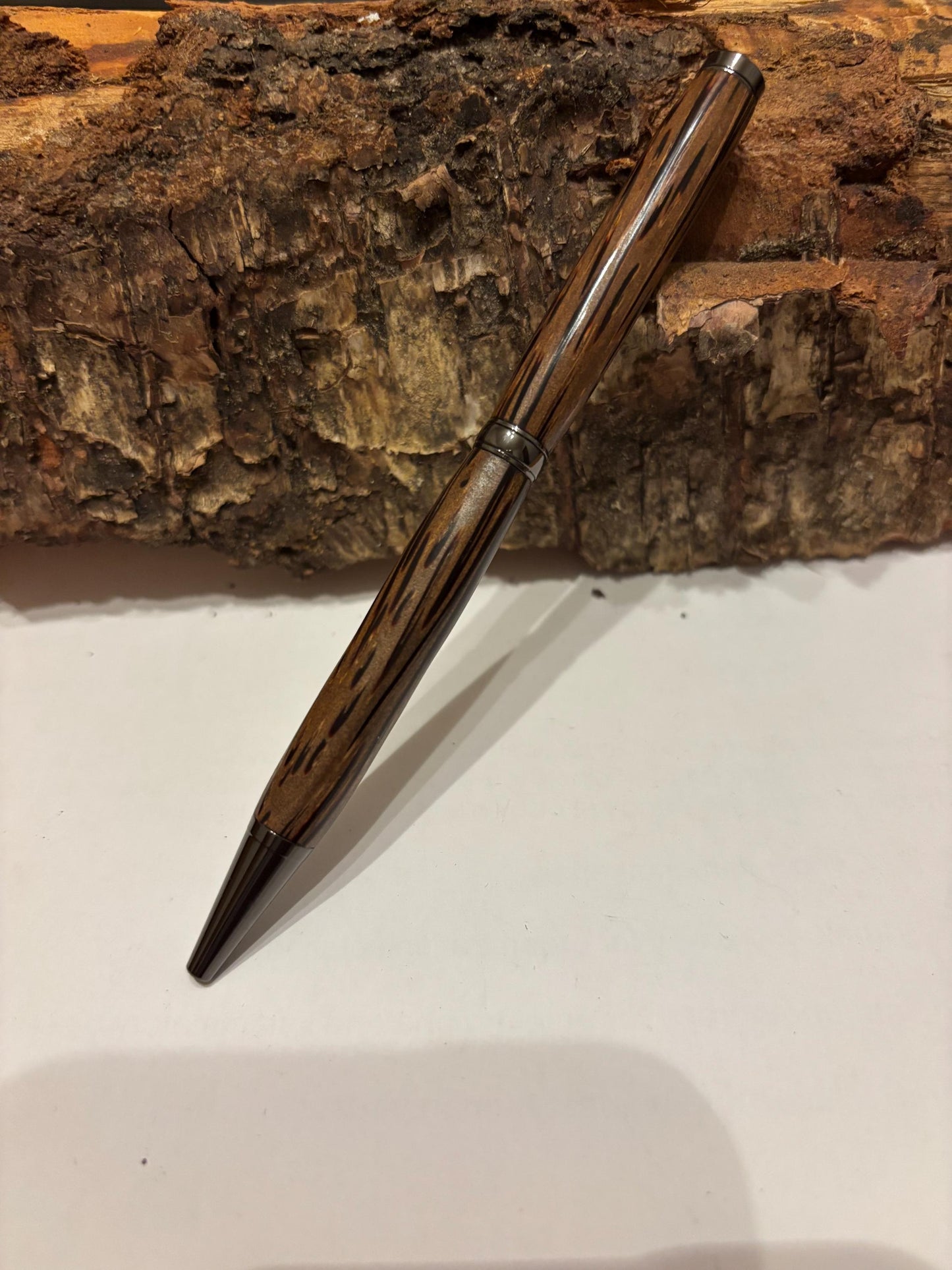 Coconut Wood Hand Turned Wooden Pen - Unique Patterned Pen - Unusual Gift