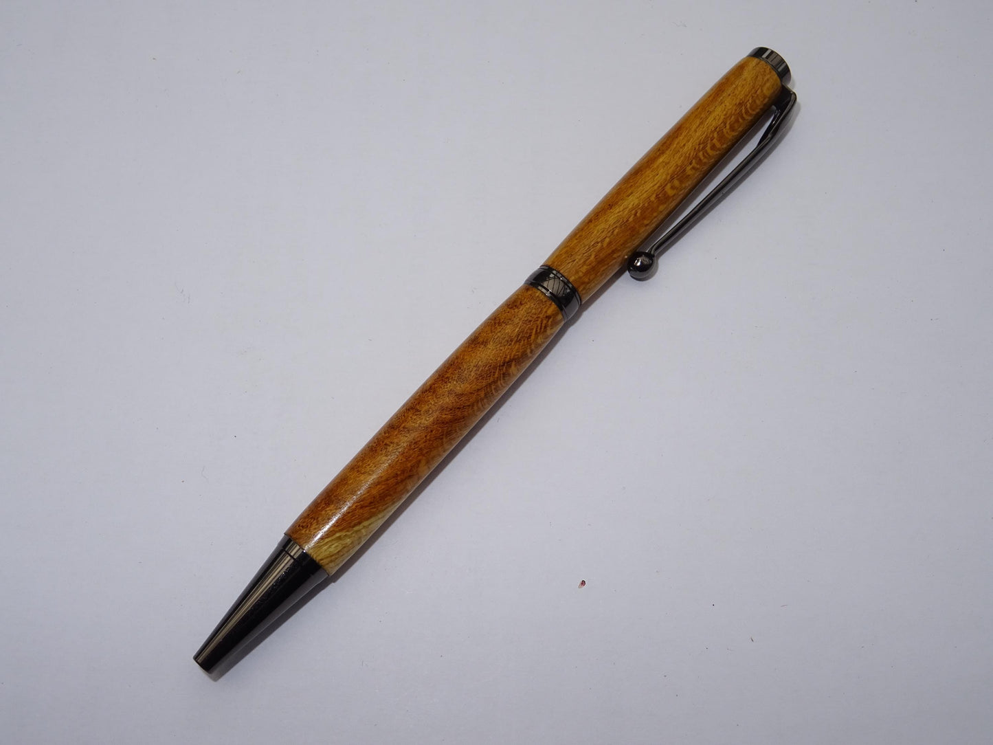 Hand Turned Wooden Ballpoint Pen - Laburnum
