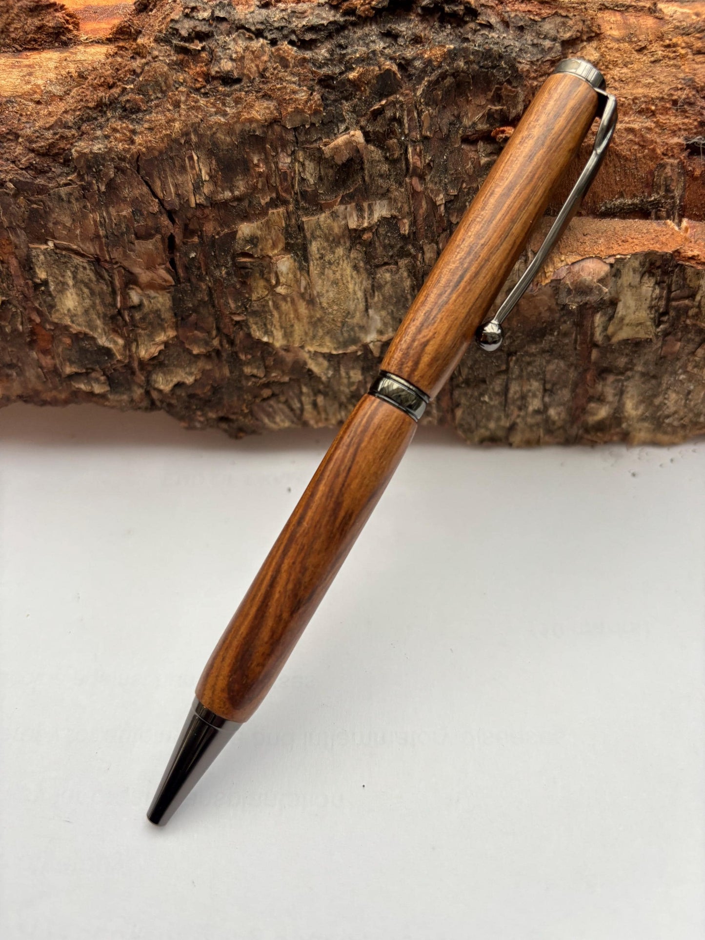 Rare African Exotic Wood Handmade Ballpoint Pen - Tamboti Wood - Unusual Gift