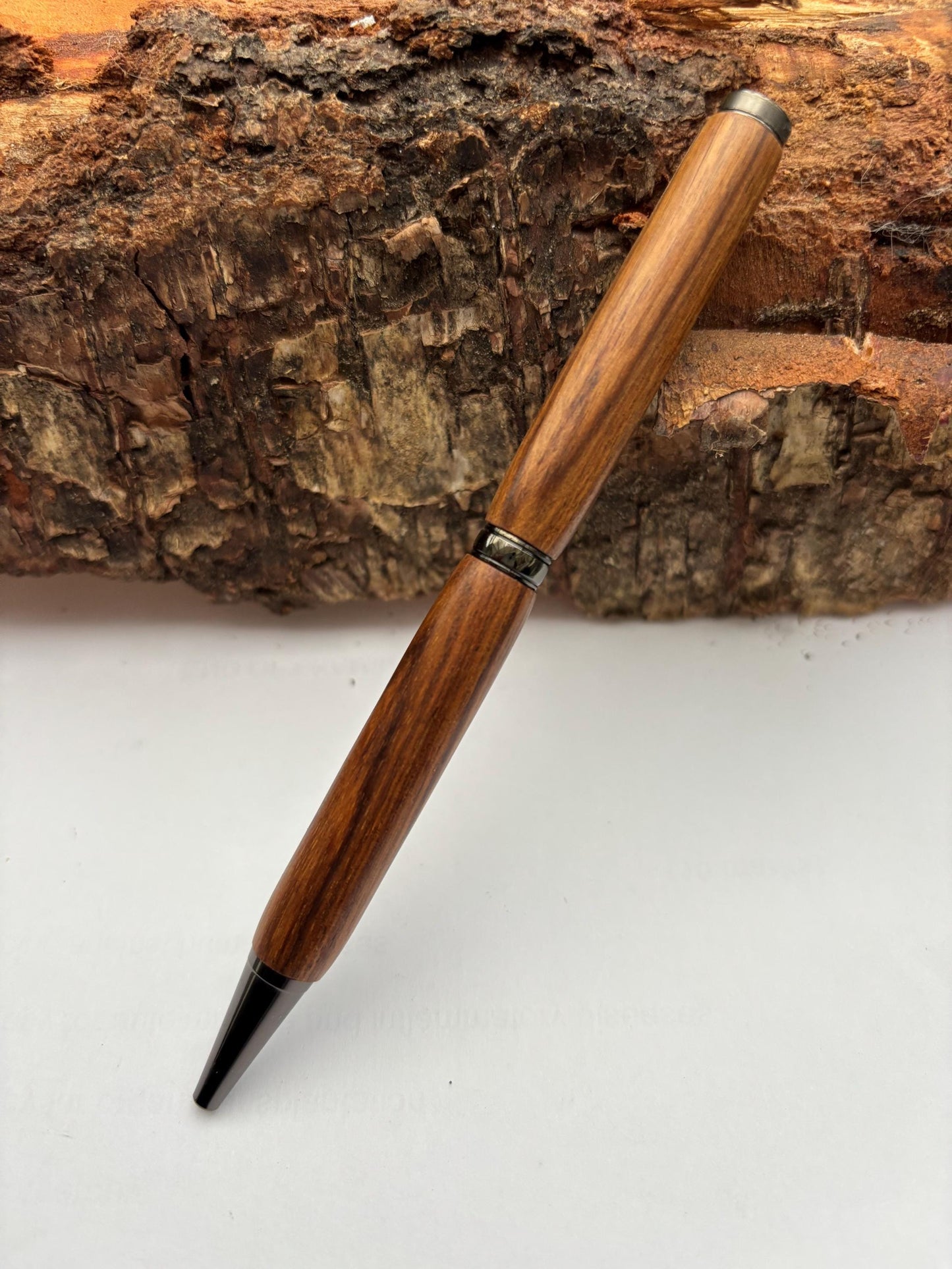 Rare African Exotic Wood Handmade Ballpoint Pen - Tamboti Wood - Unusual Gift