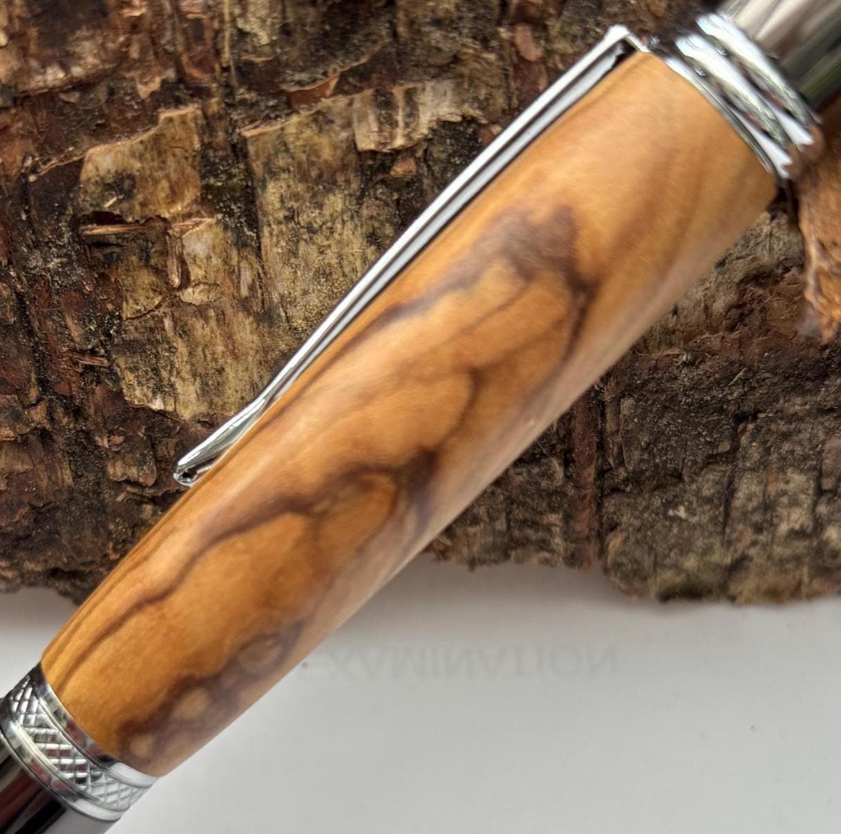 Holy Land Ballpoint Pen - Hand Turned from Certified Bethlehem Olive Wood