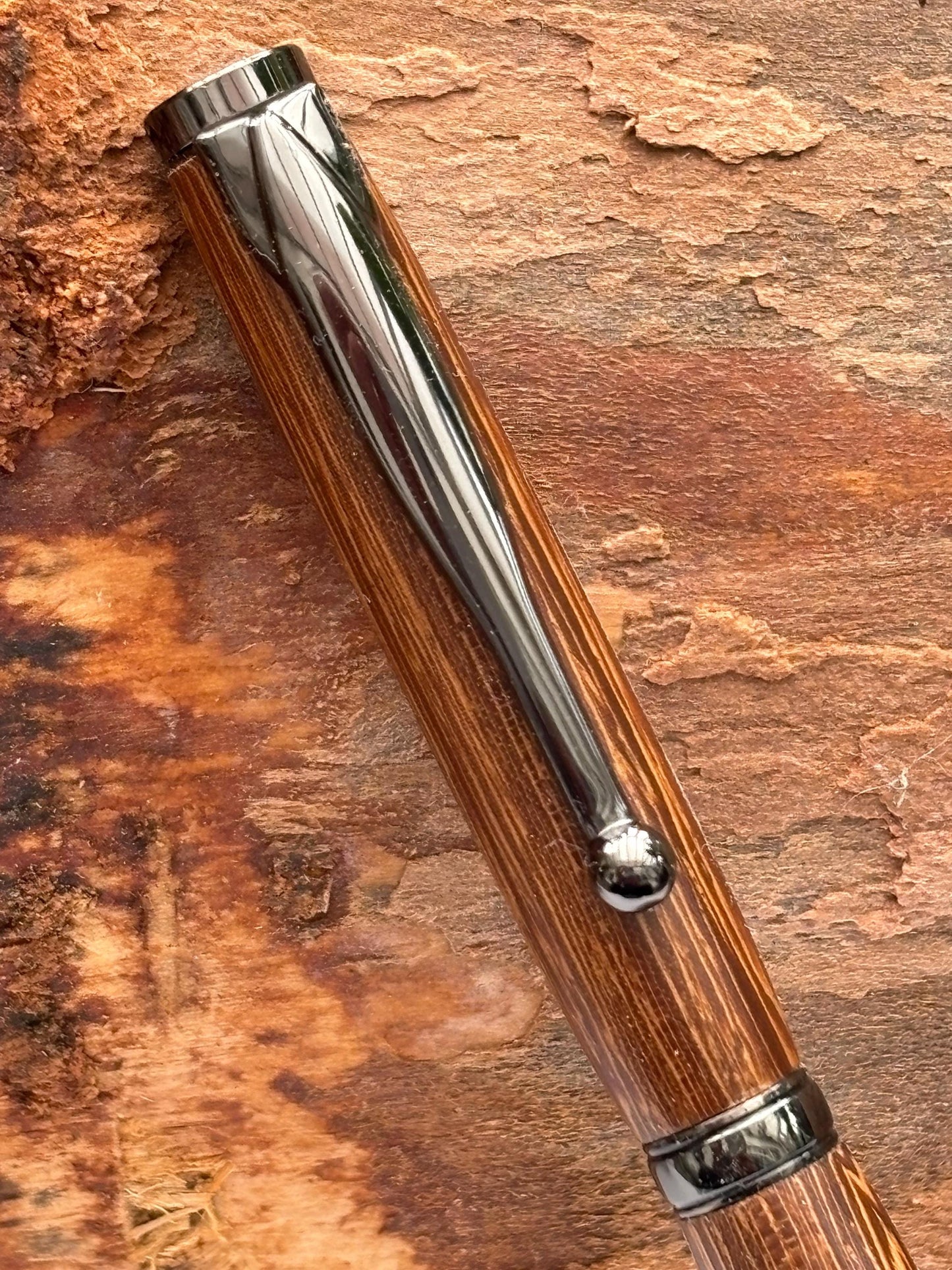 Rare African Exotic Wood Handmade Ballpoint Pen - Panga Panga Wood - Unusual Gift