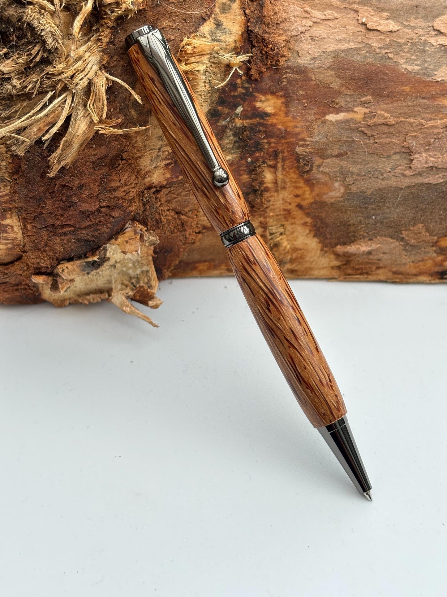 Coconut Wood Hand Turned Wooden Pen - Unique Patterned Pen - Unusual Gift
