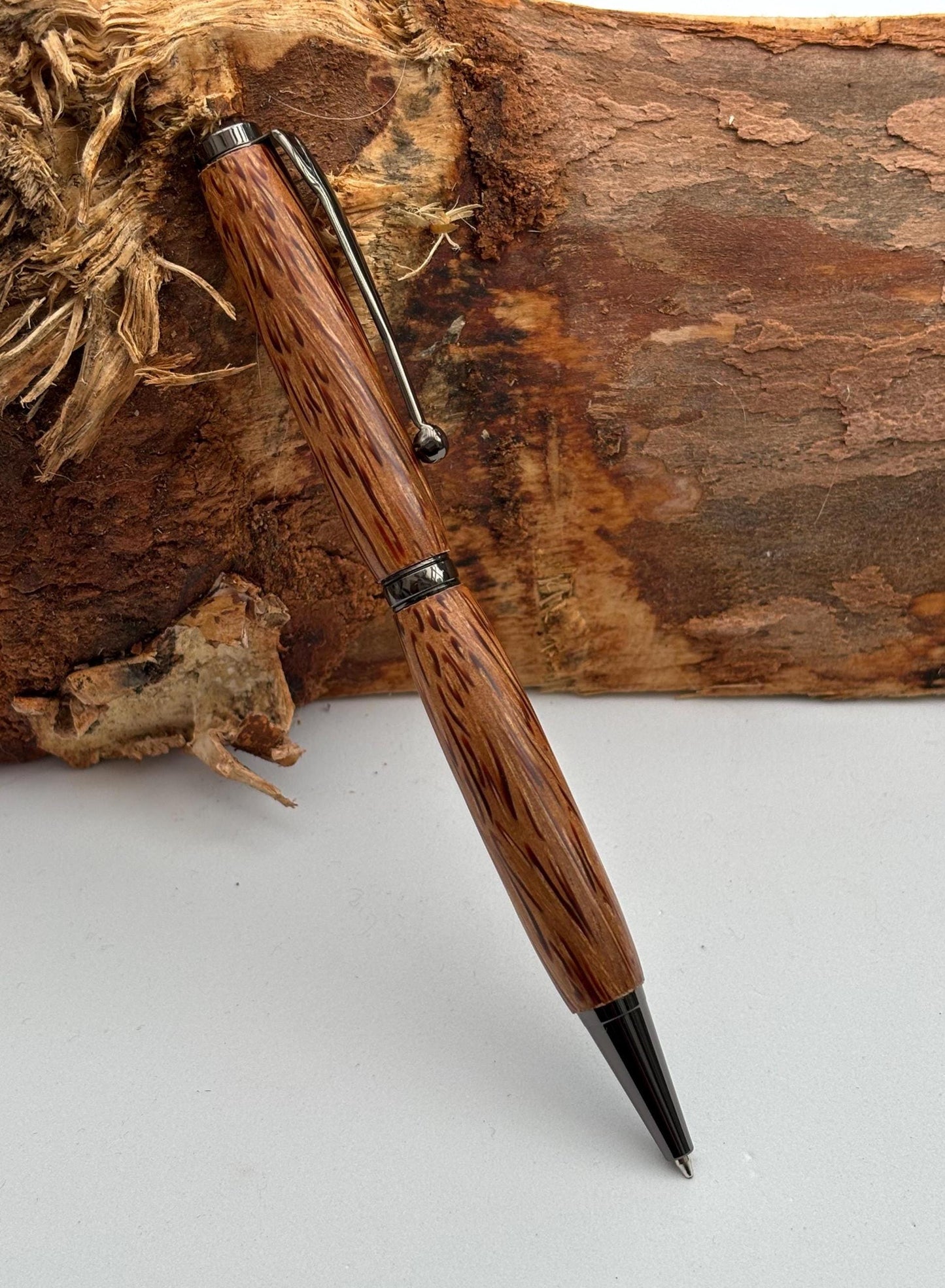 Coconut Wood Hand Turned Wooden Pen - Unique Patterned Pen - Unusual Gift
