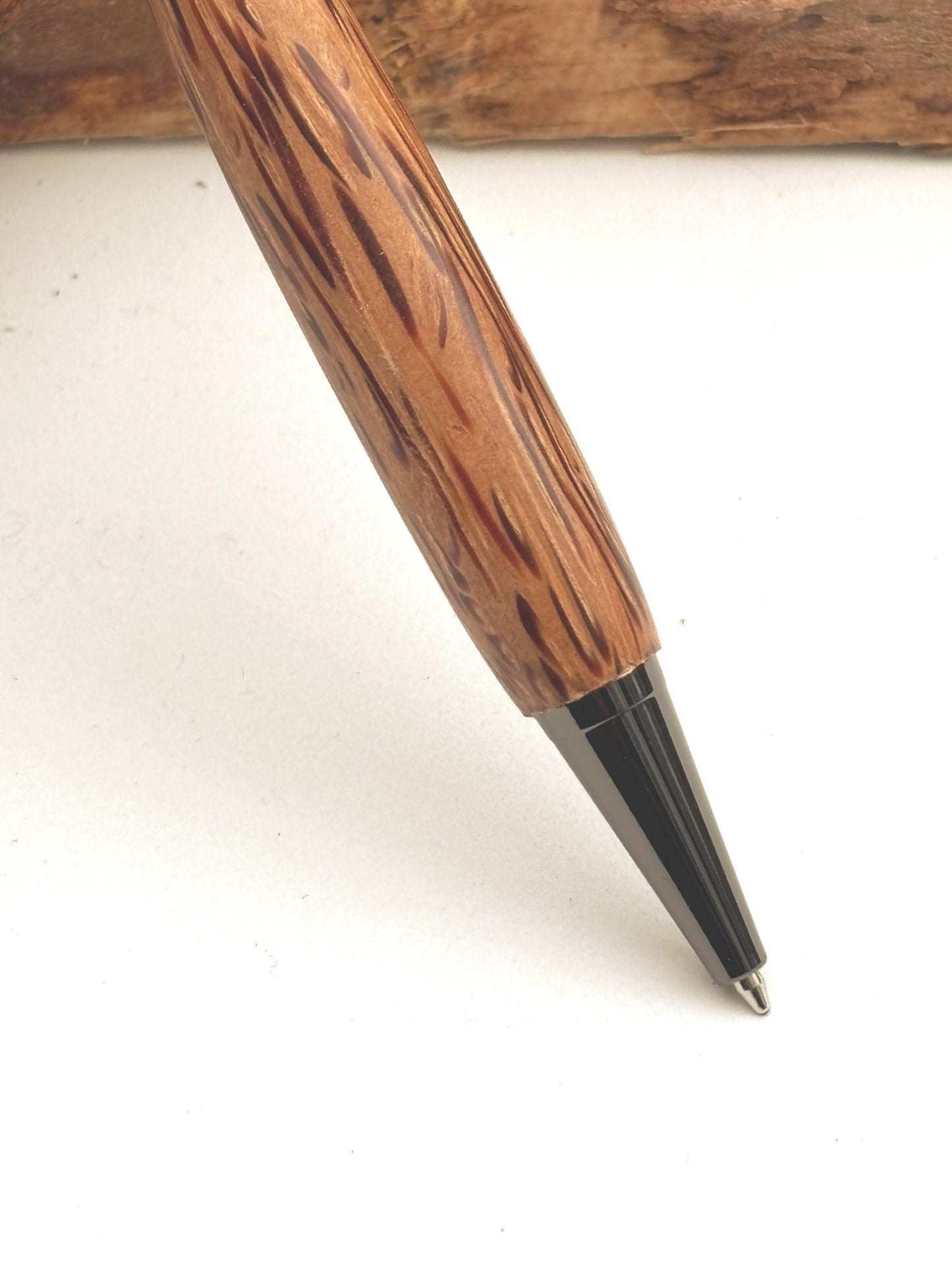 Coconut Wood Hand Turned Wooden Pen - Unique Patterned Pen - Unusual Gift