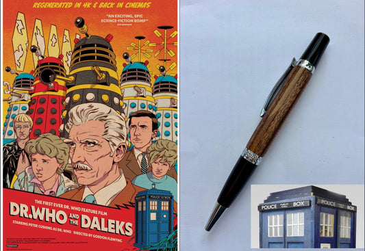 Ballpoint Pen Made From Genuine  Dr Who Tardis Wood - Mark 1 Tardis Film Prop 1965 "Dr Who and the Daleks" Starring Peter Cushing