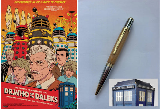 Ballpoint Pen Made From Genuine  Dr Who Tardis Wood - Mark 1 Tardis Film Prop 1965 "Dr Who and the Daleks" Starring Peter Cushing