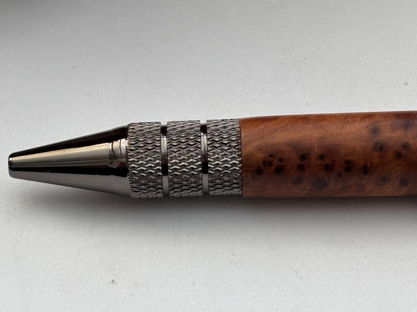 Thuya Burr Pen  | Elegant Twist Ballpoint | Unusual Styling