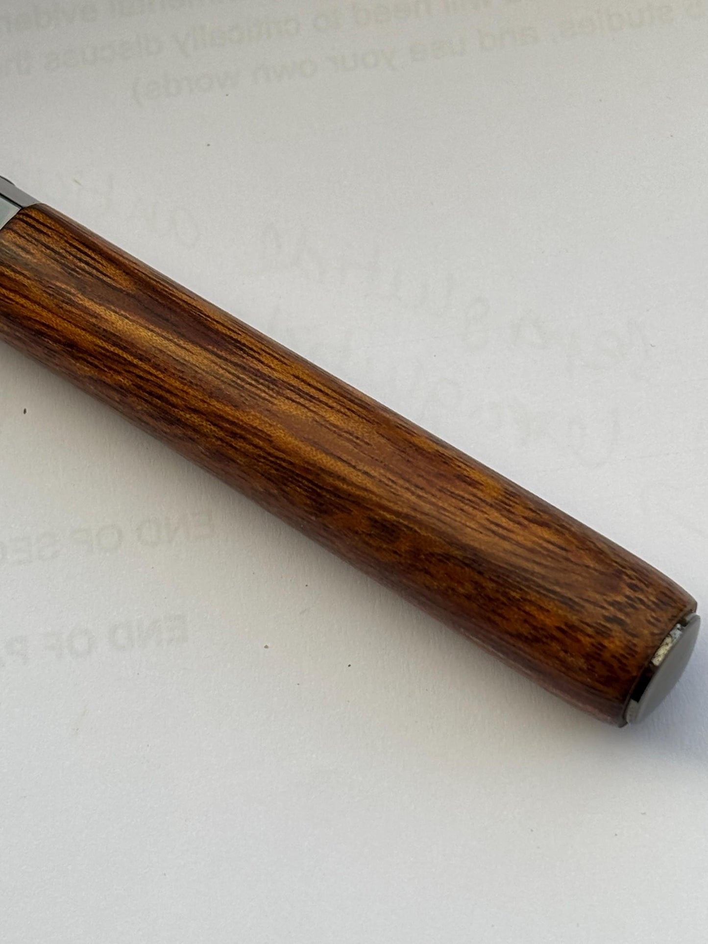 Rare Hexa Style Rollerball Pen - Hand Turned From Okan Exotic Hardwood - Modern Contemporary Design I Gunmetal Fittings