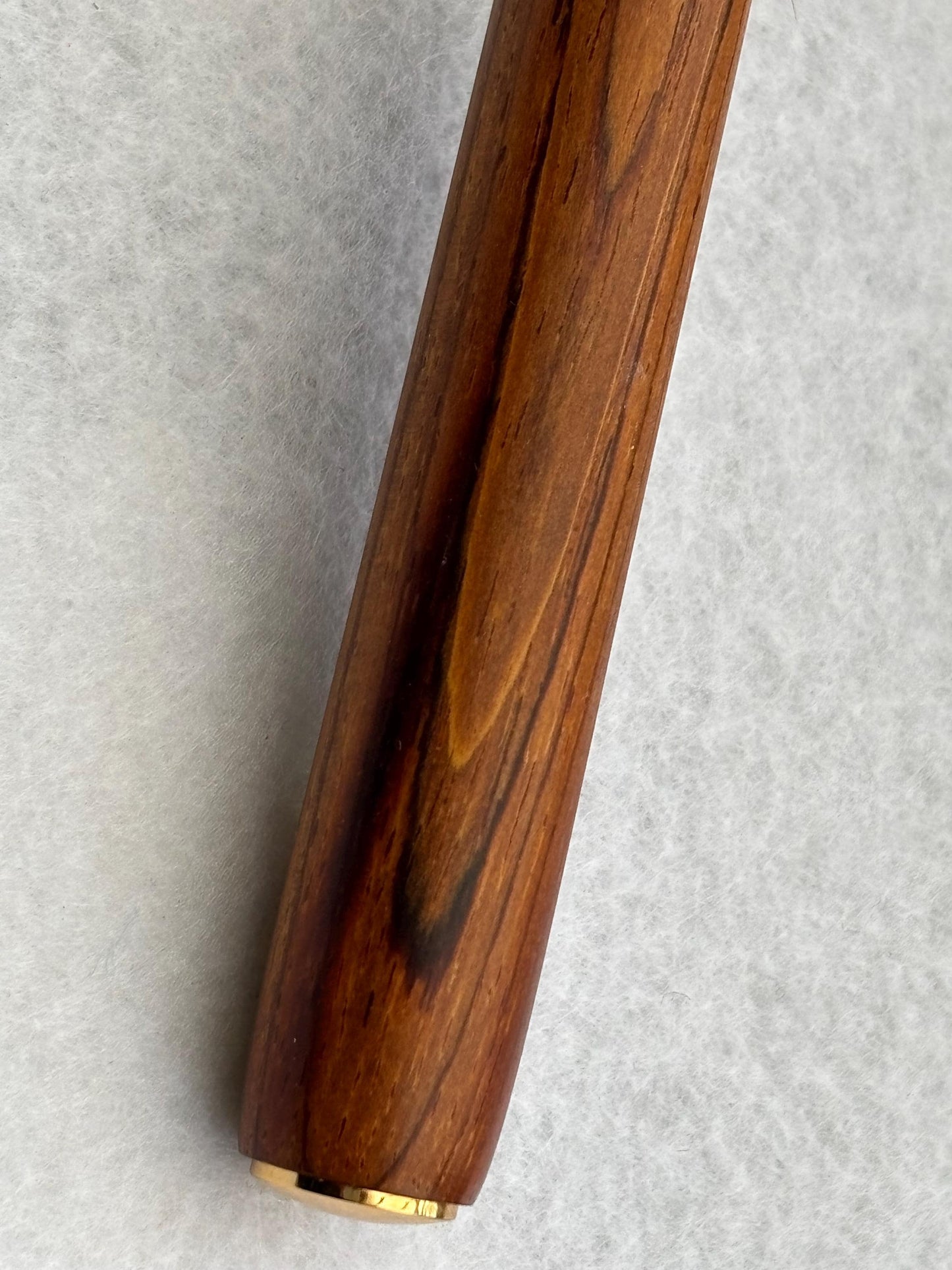 Rare Hexa Style Fountain Pen - Hand Turned From Cocobolo Exotic Hardwood - Modern Contemporary Design I Gold Fittings
