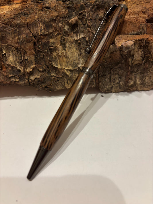 Coconut Wood Hand Turned Wooden Pen - Unique Patterned Pen - Unusual Gift