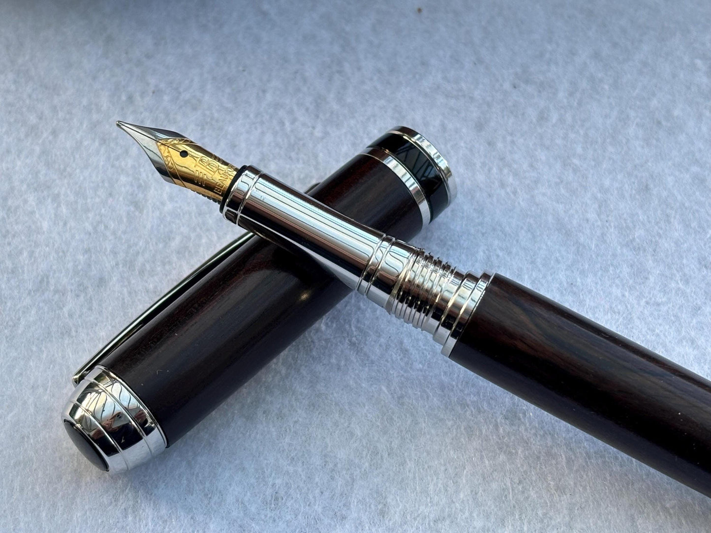 Executive Fountain Pen - Hand Crafted From Rare African Blackwood -  Unique Pen - Collectors Item