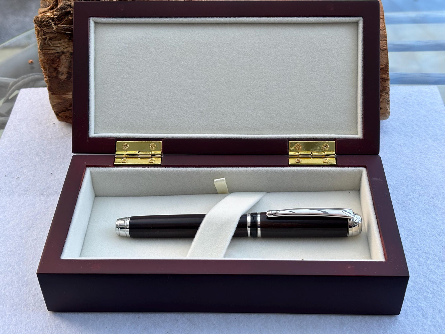 Executive Fountain Pen - Hand Crafted From Rare African Blackwood -  Unique Pen - Collectors Item
