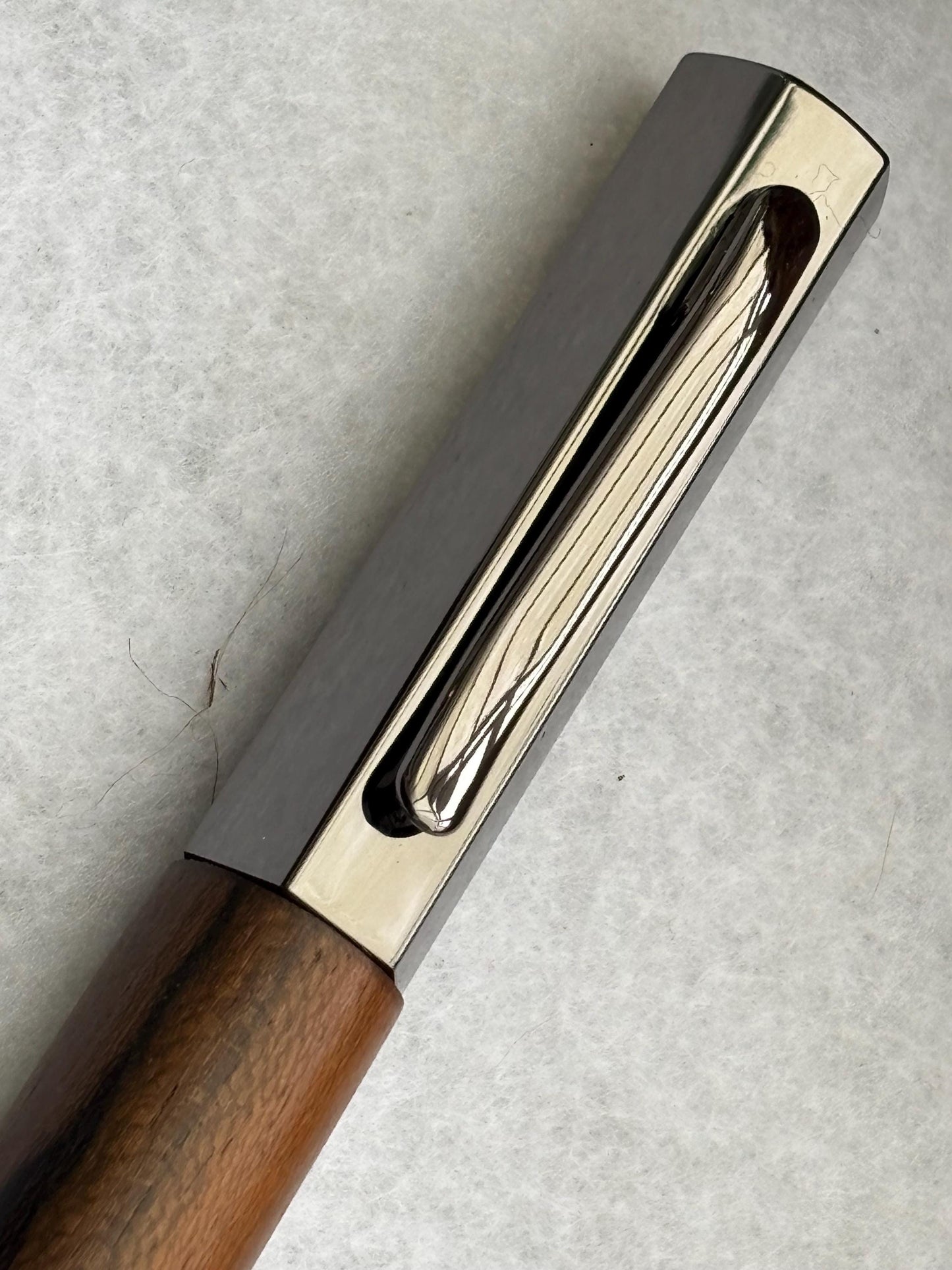 Rare Hexa Style Fountain Pen - Hand Turned From Ziricote Exotic Hardwood - Modern Contemporary Design I Gunmetal Fittings