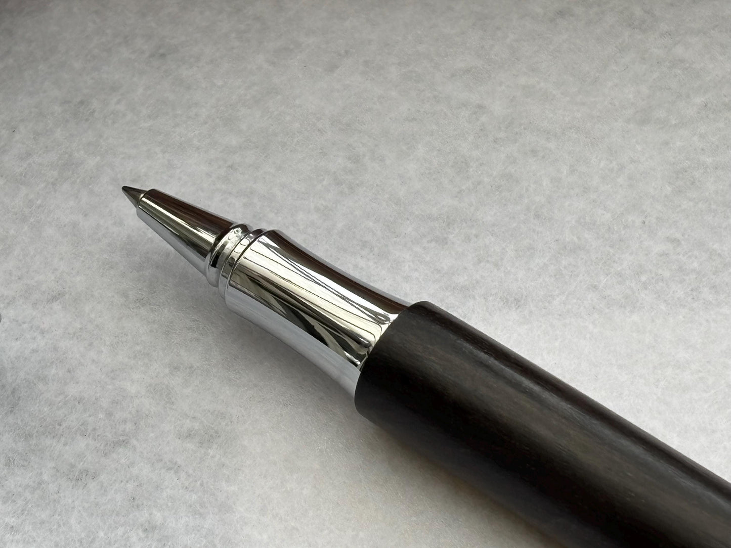 Handmade Rollerball Pen in Ancient Bog Oak Wood - Hexagon Pen - Collectors Item