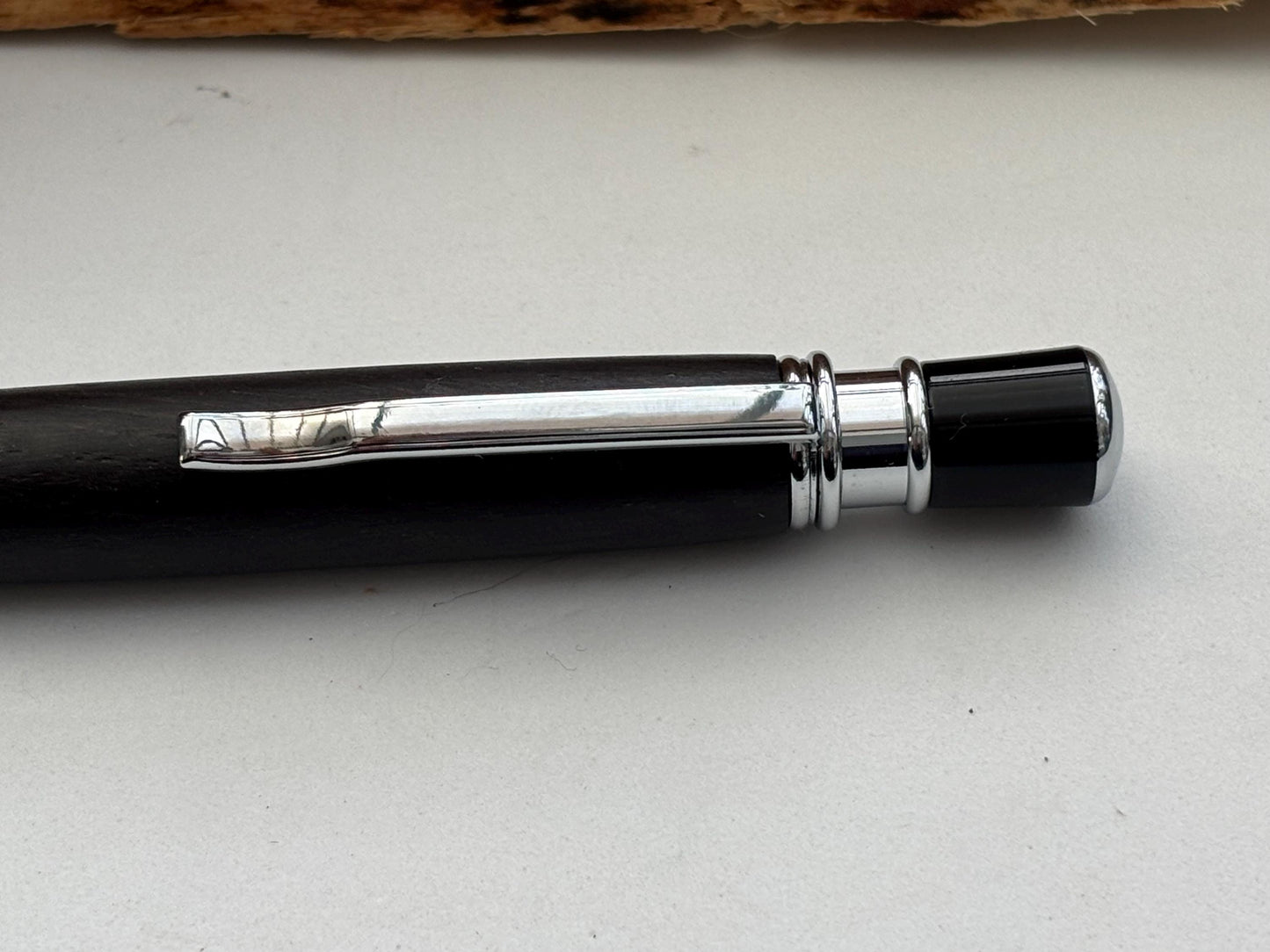 Ancient Bog Oak Pen  | Elegant Twist Ballpoint | Unusual Styling