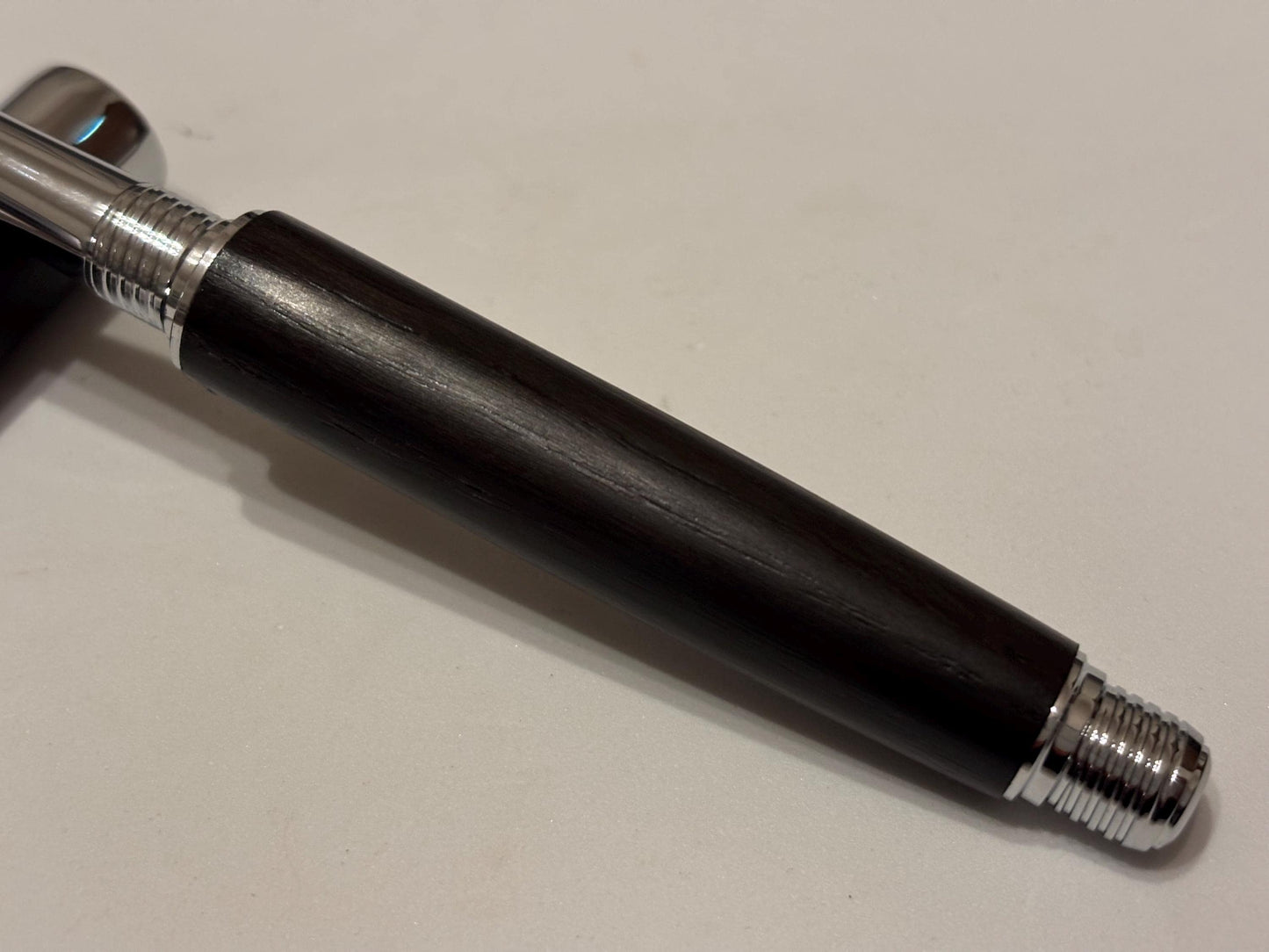 Handmade Fountain Pen in Ancient Bog Oak Wood - Unique Patterned Pen - Unusual Gift 3500-Years Old Wood - Collectors Item