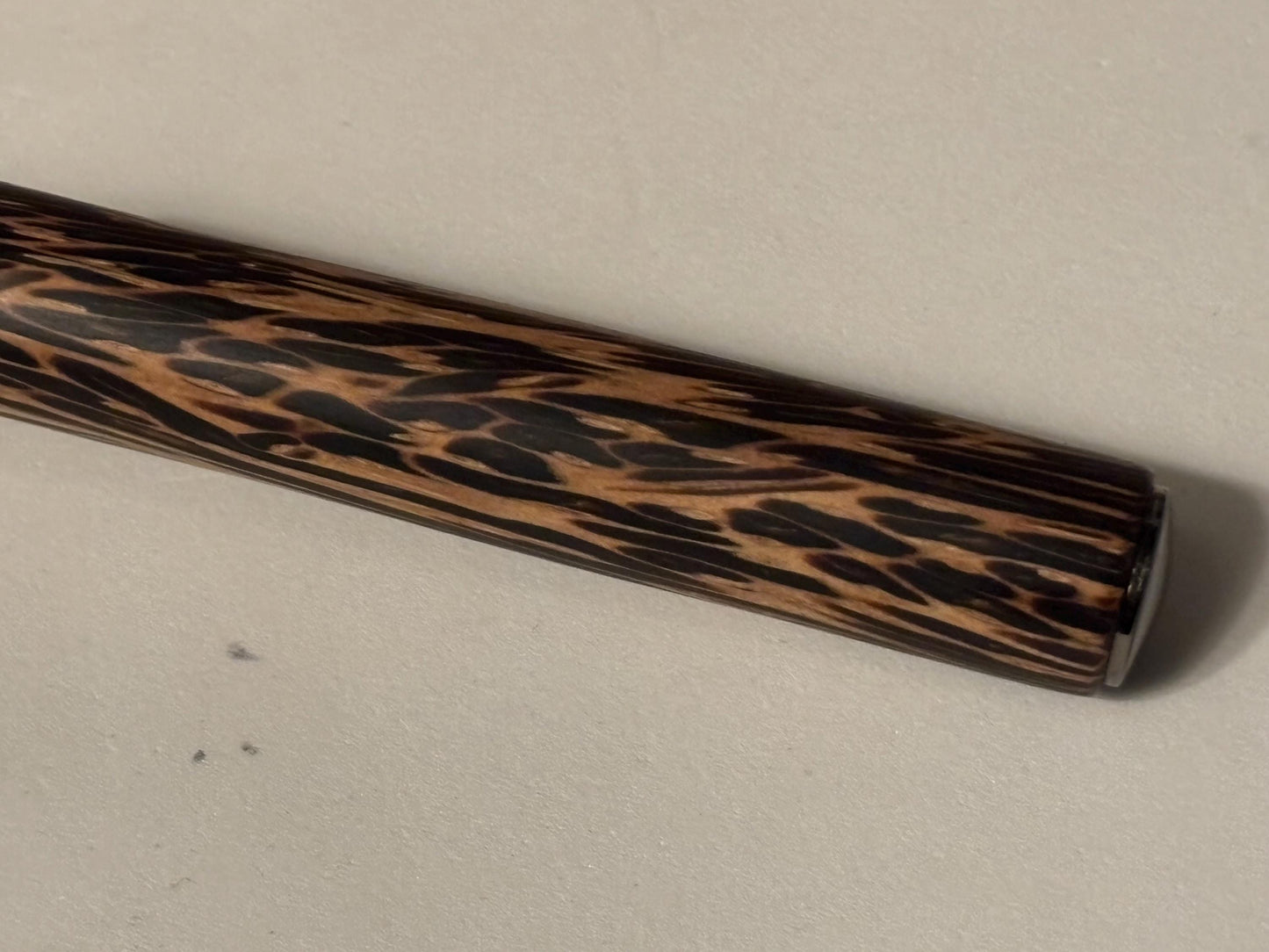 Hexa Style Fountain Pen in Black Palm Wood - Gunmetal Fittings