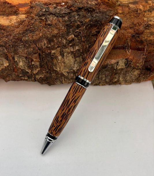Hand made Ballpoint Pen in Coconut Wood - Unique Patterned Pen - Unusual Gift