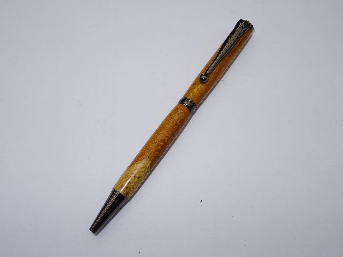 Hand Turned Wooden Ballpoint Pen - Laburnum