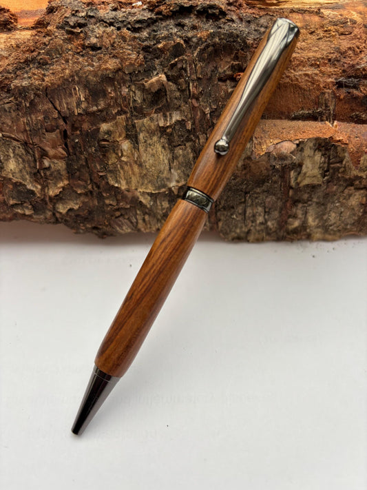 Rare African Exotic Wood Handmade Ballpoint Pen - Tamboti Wood - Unusual Gift