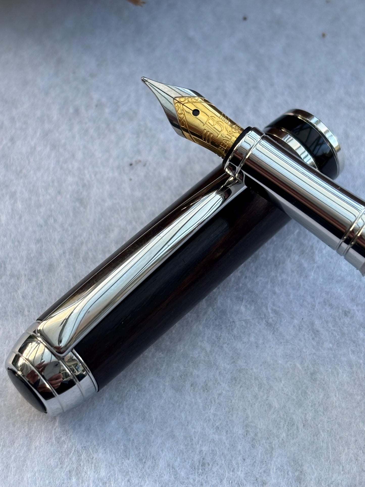 Executive Fountain Pen - Hand Crafted From Rare African Blackwood -  Unique Pen - Collectors Item