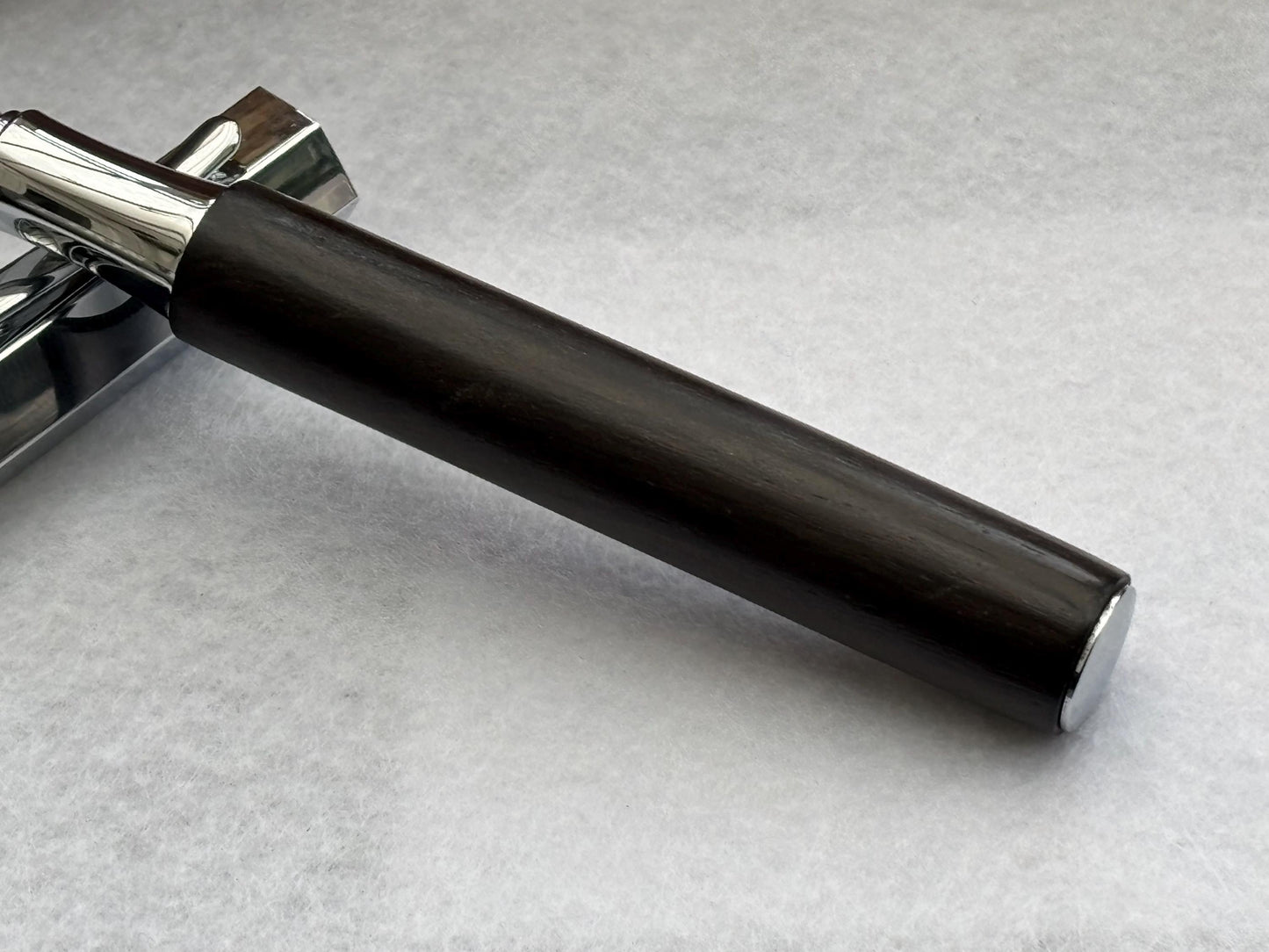 Handmade Rollerball Pen in Ancient Bog Oak Wood - Hexagon Pen - Collectors Item