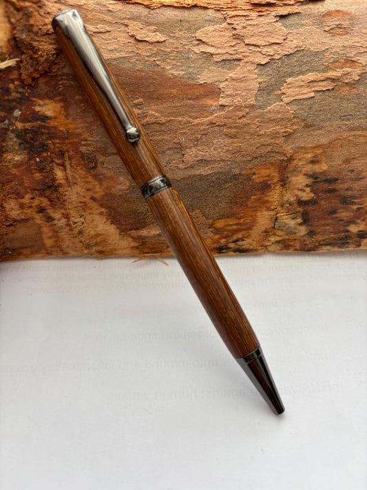Rare African Exotic Wood Handmade Ballpoint Pen - Panga Panga Wood - Unusual Gift