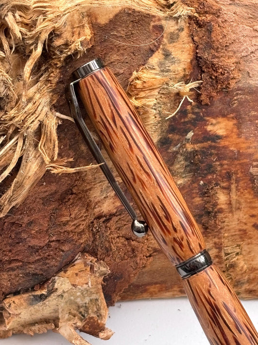 Coconut Wood Hand Turned Wooden Pen - Unique Patterned Pen - Unusual Gift