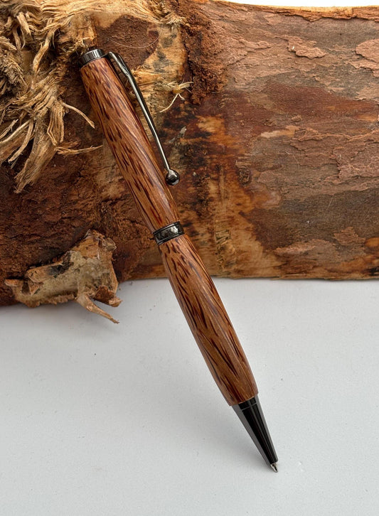Coconut Wood Hand Turned Wooden Pen - Unique Patterned Pen - Unusual Gift