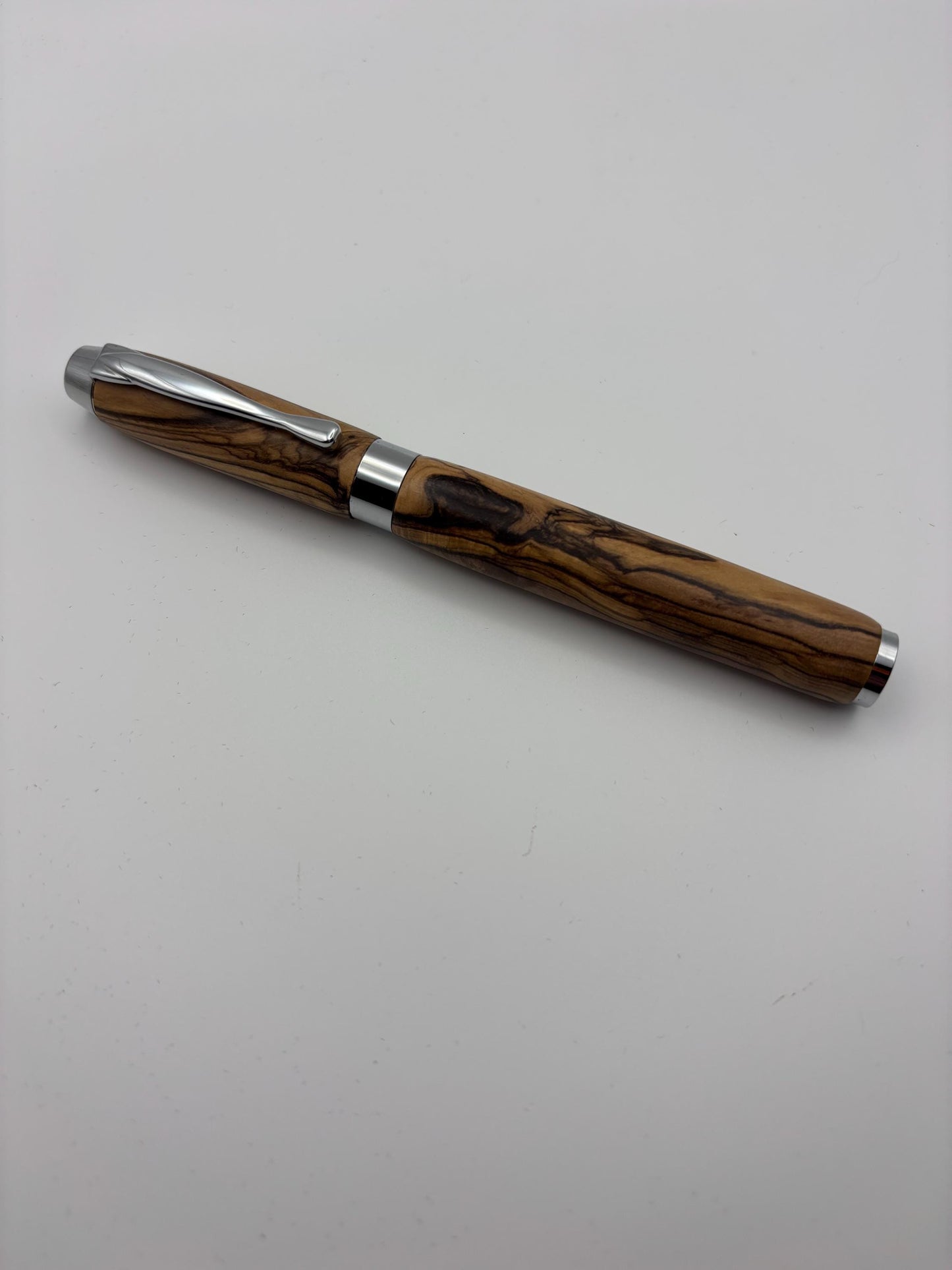 Holy Land Fountain Pen - Hand Turned From Bethlehem Olive Wood