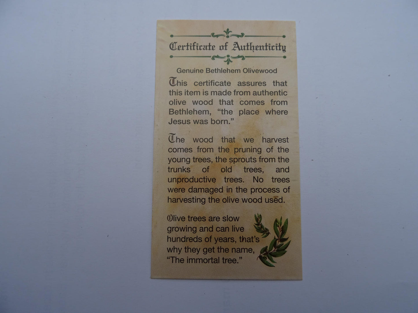 Holy Land Fountain Pen - Hand Turned From Bethlehem Olive Wood