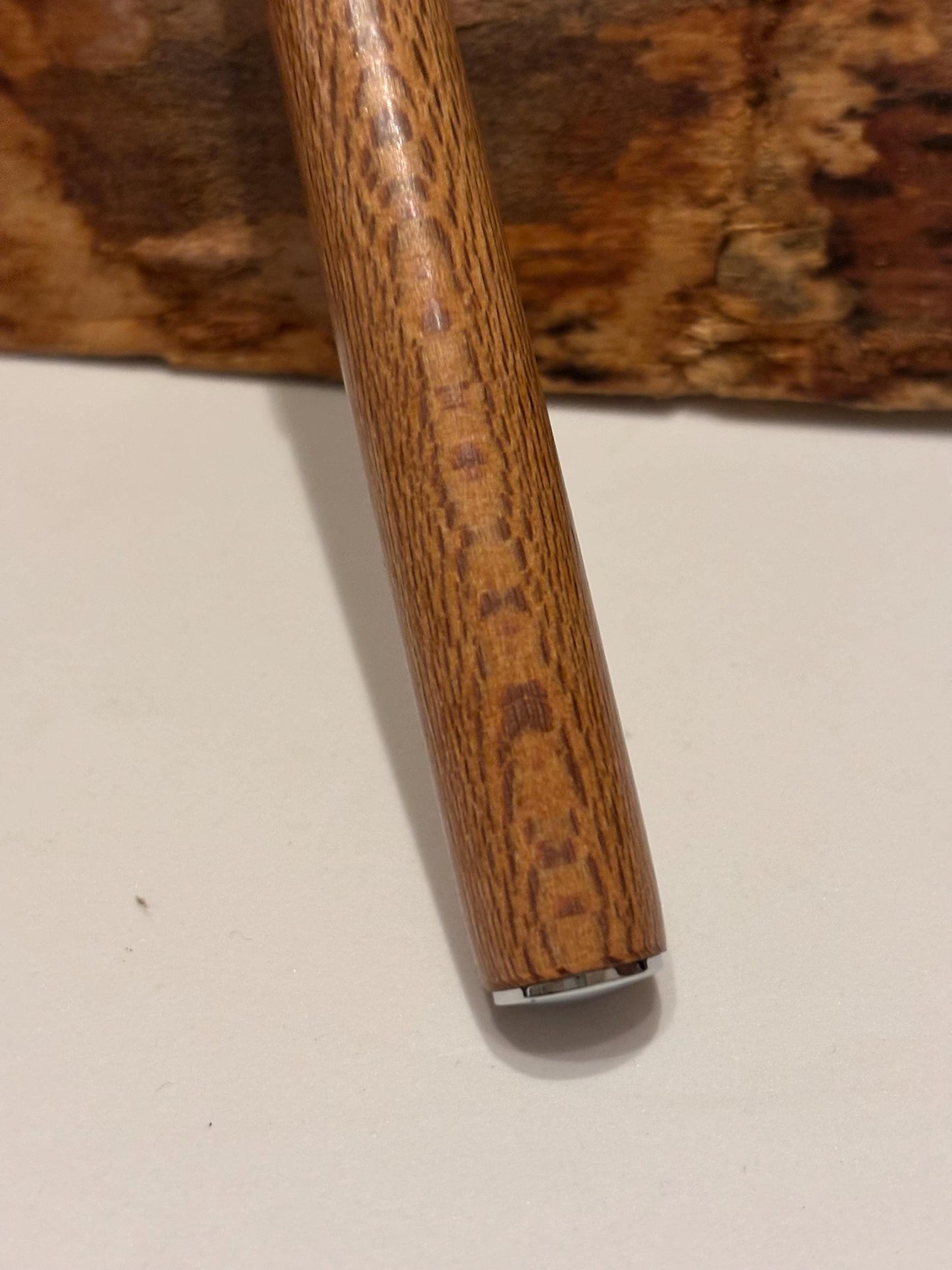 London Plane Wooden Hexa Style  Fountain Pen - Hand Turned Modern Design I Chrome Fittings