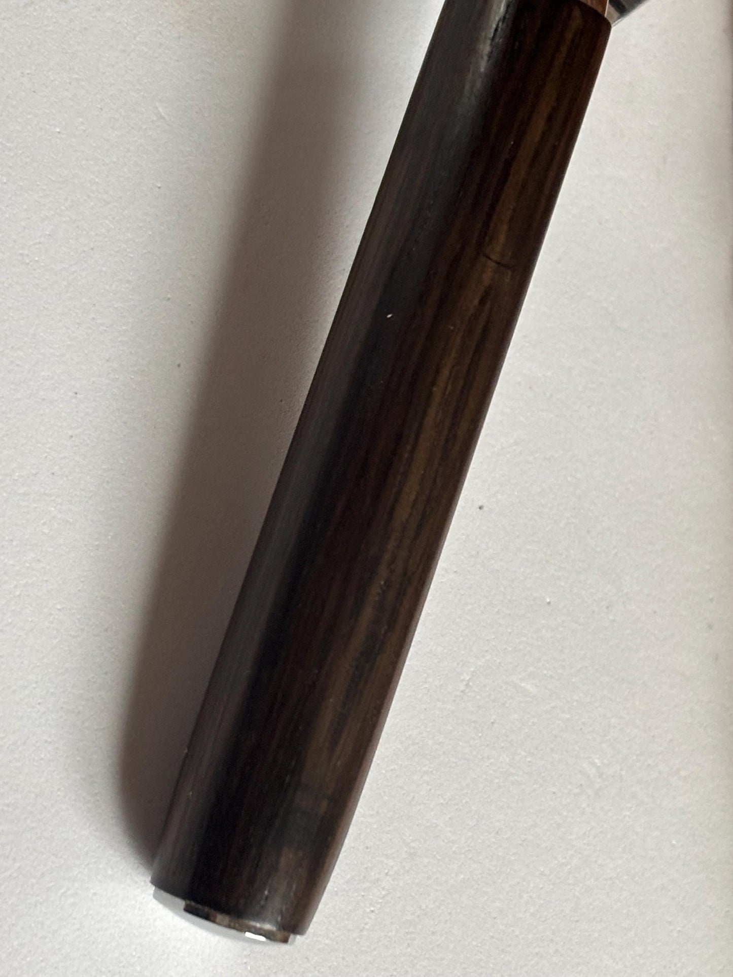 Handmade Fountain Pen in Ancient Bog Oak Wood - Unique Hexagon Pen - Collectors Item